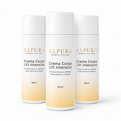 Set Risparmio: 3x Crema Corpo Rassodante al Veleno d’Api con Caffeina e Peptidi (3 x 150g)