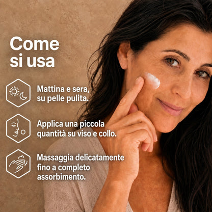 Crema Viso Anti-Età al Veleno d'Api con Acido Ialuronico e Olio di Rosa Canina – 50ml