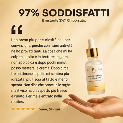Siero Viso Anti-Età al Veleno d'Api con Acido Ialuronico e Immortelle – 30ml