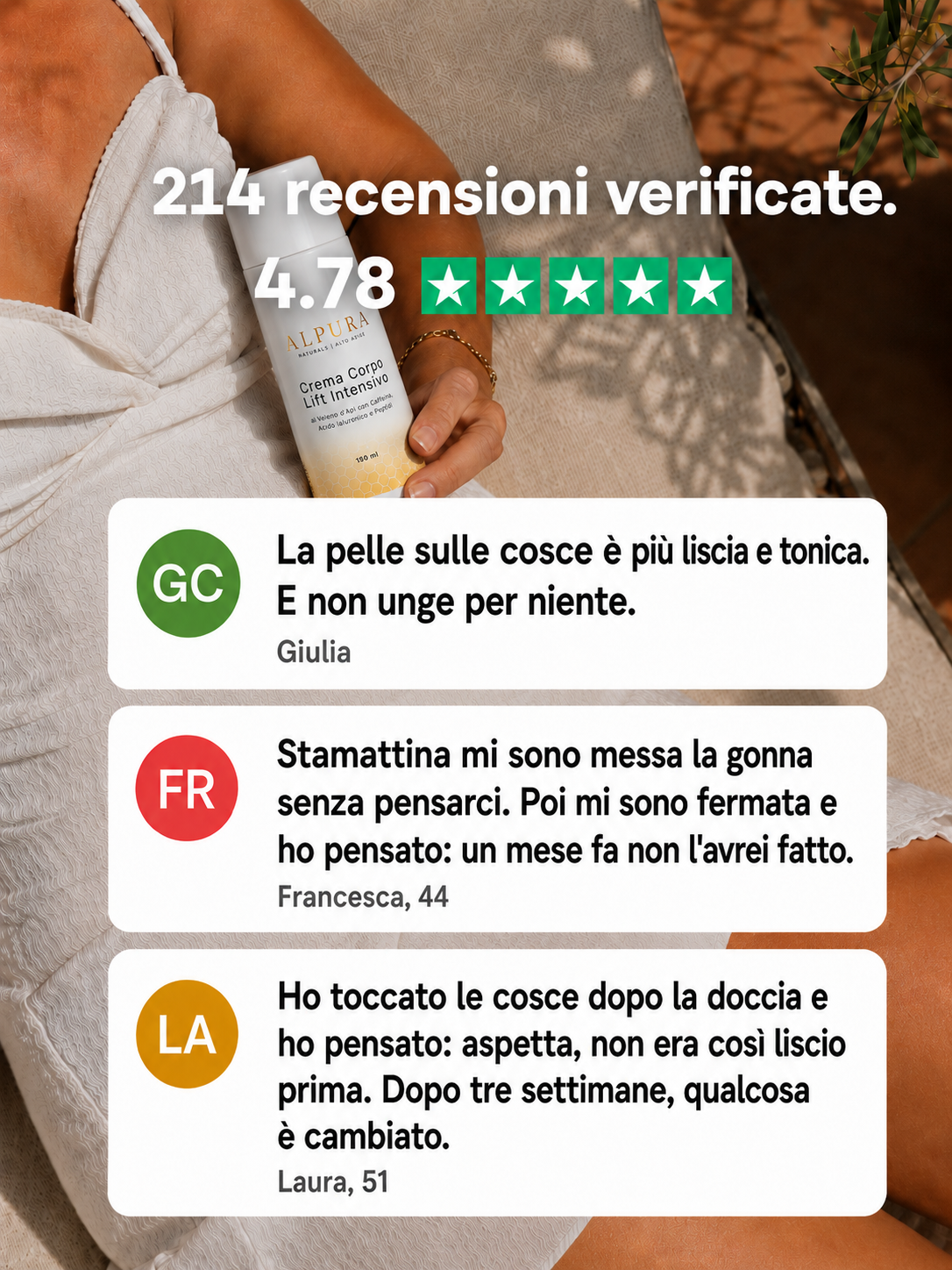 Crema Corpo Lift Intensivo al Veleno d’Api con Caffeina e Peptidi